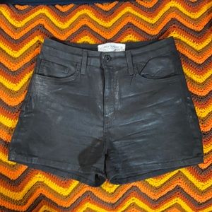 Faux Leather Coated Shorts